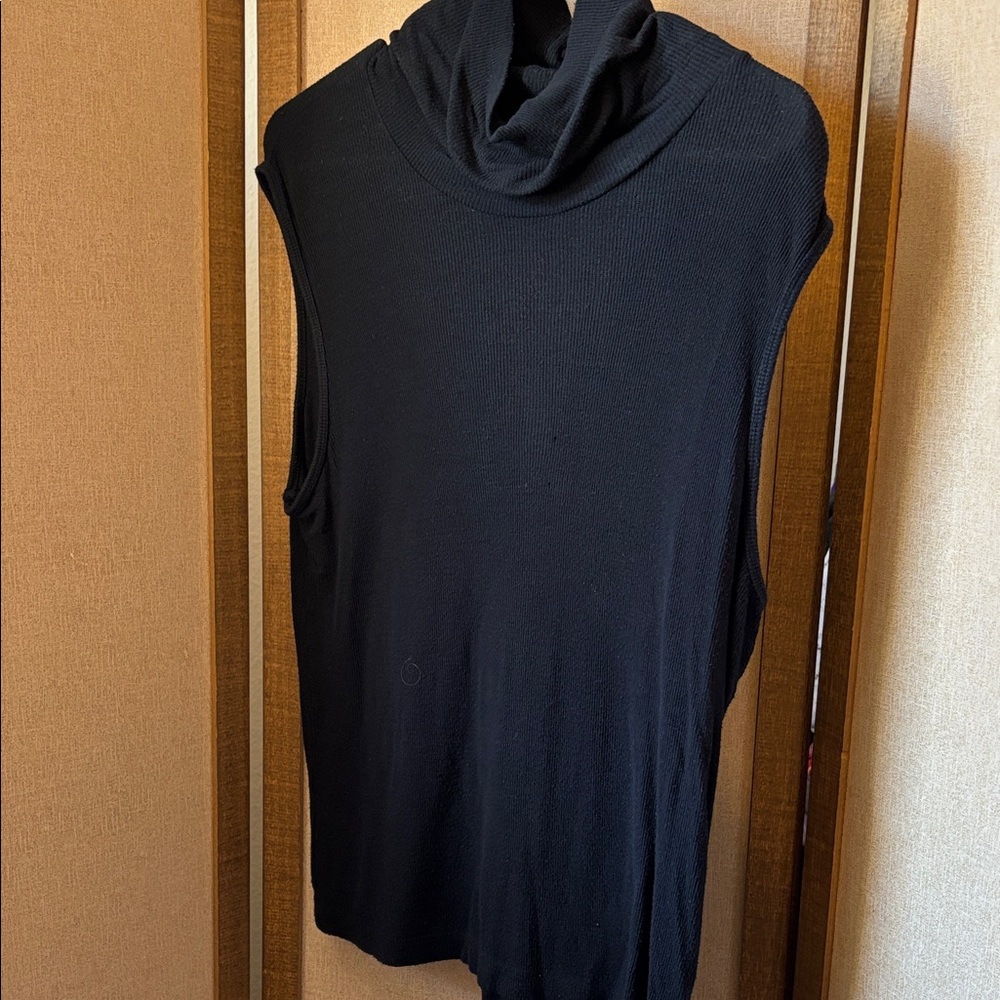 Mossimo Black Sleeveless Cowl Neck Top Large